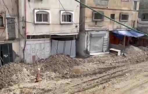 Thumbnail preview image for the video titled: Destruction of the school buildings in Tulkarm camp during the ongoing Israeli military aggression