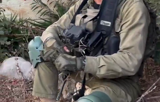 Thumbnail preview image for the video titled: Israeli photographer and IDF Shahar Dvir, detonating Lebanese civilians' homes and dedicating it to "the people of Israel."