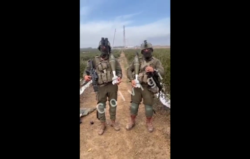 Thumbnail preview image for the video titled: 2 French-Israelis soldiers dedicating bomb to threatened a french left politician