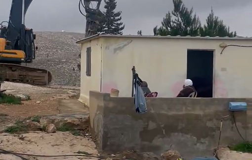 Thumbnail preview image for the video titled: Israeli bulldozers demolished several homes in Khallet Al -Dabaa yet , leaving families homeless