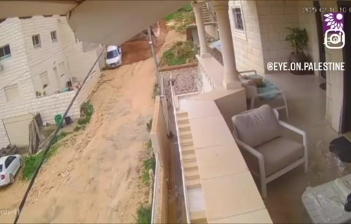 Thumbnail preview image for the video titled: IDF bulldozer crushes a car while razing streets in Tulkarm