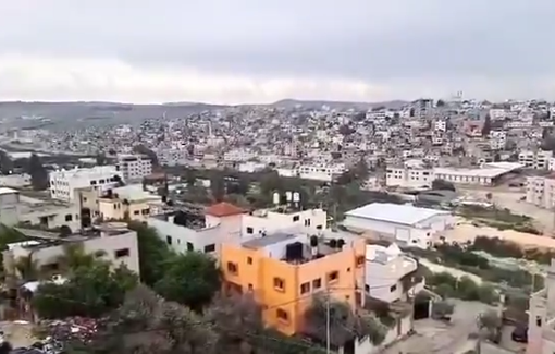 Thumbnail preview image for the video titled: Israeli forces use loudspeakers to threaten Nour Shams residents : "Whoever remains in the camp will die"