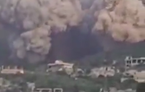 Thumbnail preview image for the video titled: Despite the ceasefire, Israeli occupation forces detonate residential buildings in Kfarchouba in southern LEBANON