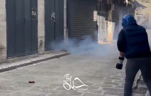 Thumbnail preview image for the video titled: Israeli forces stormed Nablus and attacked with tear gas