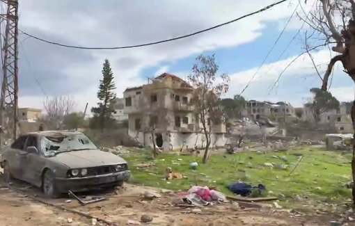 Thumbnail preview image for the video titled: Reporting of devasation and Israeli war crimes in South Lebanon