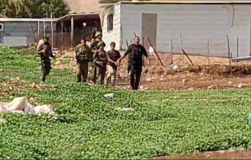 Thumbnail preview image for the video titled: Israeli troops arrest Palestinian child after settlers trespassed on property