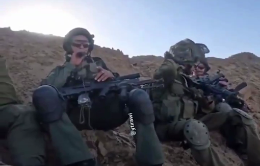 Thumbnail preview image for the video titled: Israel soldiers used loudspeacker to mock Palestinian in the Gaza Strip