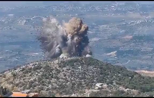 Thumbnail preview image for the video titled: Israeli army is still carrying extensive bombings in Kafr Chouba, southern Lebanon, despite ceasefire