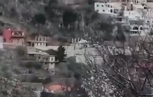 Thumbnail preview image for the video titled: Israeli forces are firing live shots indiscriminately at homes in the village of Shebaa (South Lebanon)