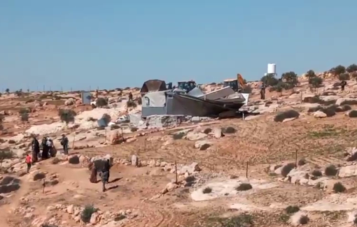 Thumbnail preview image for the video titled: Israeli bulldozered houses in Sha'b El Botum (Masafer Yatta)