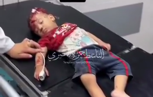 Thumbnail preview image for the video titled: A Palestinian baby girl took her last breaths after an Israeli airstrike that targeted their family home