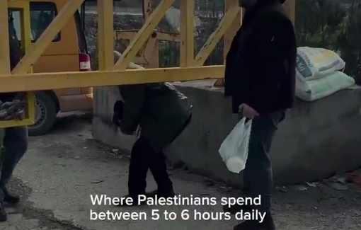 Thumbnail preview image for the video titled: About 900 military checkpoints in the West Bank disrupt the daily lives of Palestinians