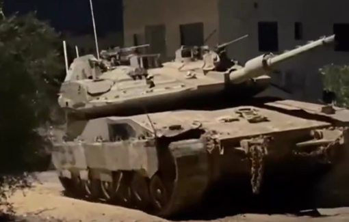 Thumbnail preview image for the video titled: Israeli occupation Tanks invading Jenin and Jenin refugee camp