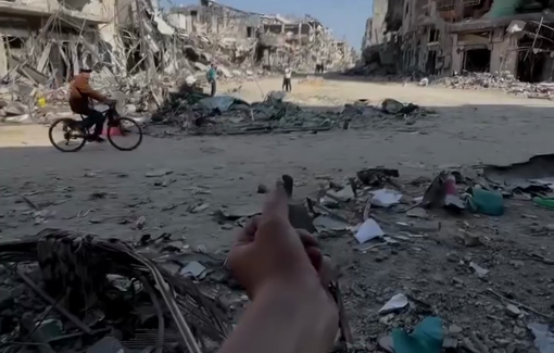 Thumbnail preview image for the video titled: Khan Younis : Views of Israeli massive destruction