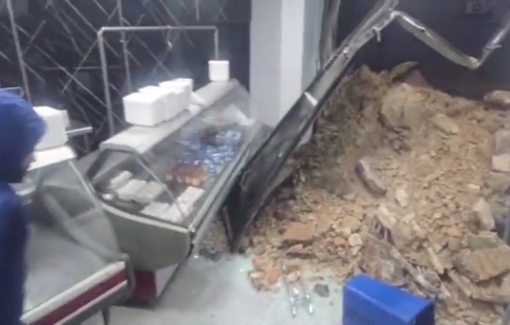 Thumbnail preview image for the video titled: Israeli Army caused damage to Burqin shops during their raid