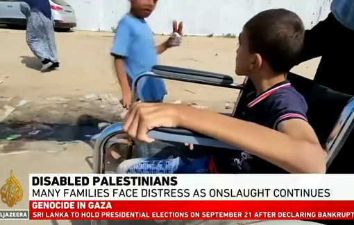 Thumbnail preview image for the video titled: "People with disabilities in Gaza are the most vulnerable group"