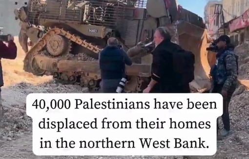 Thumbnail preview image for the video titled: In Nur Shams houses have been torched, demolished, and critical infrastructure destroyed by Israeli Army