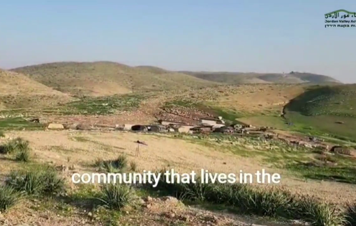 Thumbnail preview image for the video titled: Settlers from the outpost began building a new outpost right above the community of Khirbet Samra