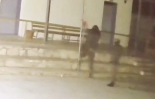 Thumbnail preview image for the video titled: Israeli soldiers storm a school in Masafer Yatta and take down the Palestinian flag