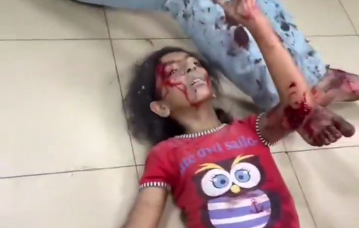 Thumbnail preview image for the video titled: Al-Aqsa hospital flooded with victims after Khadija school massacre