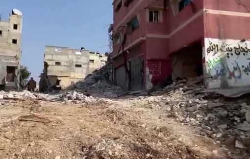 Thumbnail preview image for the video titled: Massive destruction in Nur Shams as the Israeli army wipes out an entire part of the camp