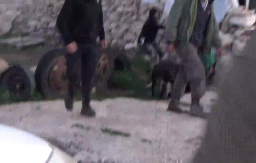 Thumbnail preview image for the video titled: In the village of Al-Ra'ibah near Nabi, about 15 Israeli settlers assaulted the residents