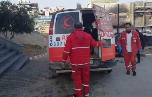 Thumbnail preview image for the video titled: Man injured by Israeli gunfire in North Gaza