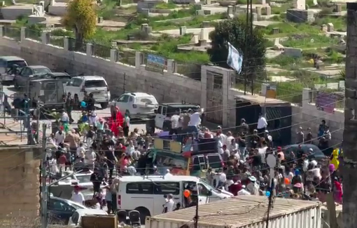 Thumbnail preview image for the video titled: Israeli settlers celebrating Purim in the heart of Hebron while Palestinians have been banned from entering since 2002