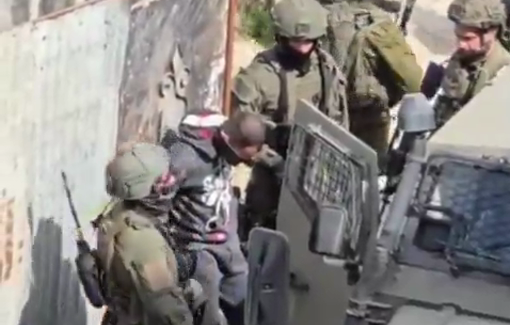 Thumbnail preview image for the video titled: Israeli soldiers have arrested a Palestinian youth amid their ongoing invasion of Askar refugee camp, east of Nablus