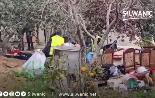 Thumbnail preview image for the video titled: Israeli excavator demolished the farm of the Palestinian Ziad Mustafa