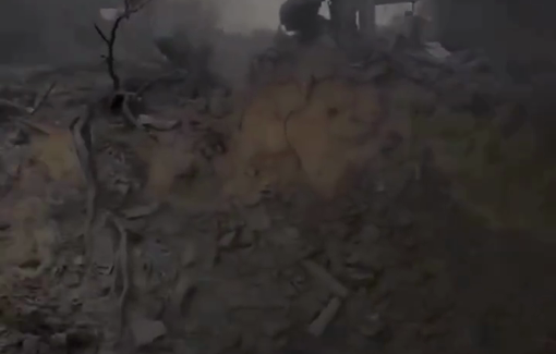 Thumbnail preview image for the video titled: Immediate aftermath of Israeli bombing of home in Khan Younis