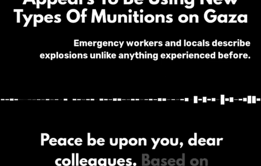 Thumbnail preview image for the video titled: Gaza emergency workers believe Israel is using new, more potent bombs