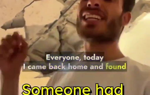 Thumbnail preview image for the video titled: Palestinians cleaned a ruined house as a gesture of thanks after being forced to shelter in it