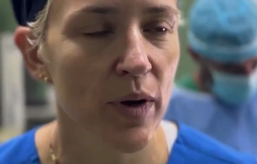 Thumbnail preview image for the video titled: British surgeon Victoria Rosie on the dire need of supplies to save children injured by Israeli strikes