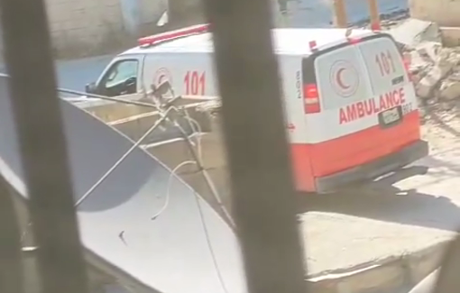 Thumbnail preview image for the video titled: IDF denies access of ambulance vehicles to the scene of an Israeli bombardment in Jenin