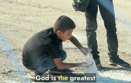 Thumbnail preview image for the video titled: 10 year-old Muhammad had no choice but to scrape spilled flour off the ground
