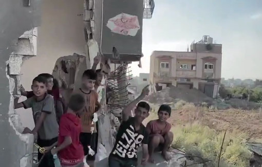 Thumbnail preview image for the video titled: Tired of displacement, Beit Hanoun boys not evacuating