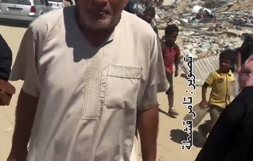 Thumbnail preview image for the video titled: Elderly people forcibly displaced again and again from Khan Yunis