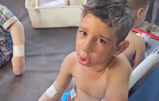 Thumbnail preview image for the video titled: Al-Zahra school strike: toddlers injured, afraid and exhausted