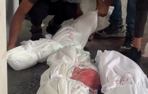 Thumbnail preview image for the video titled: Mourning of Palestinians killed in Gaza City school massacres Aug 8