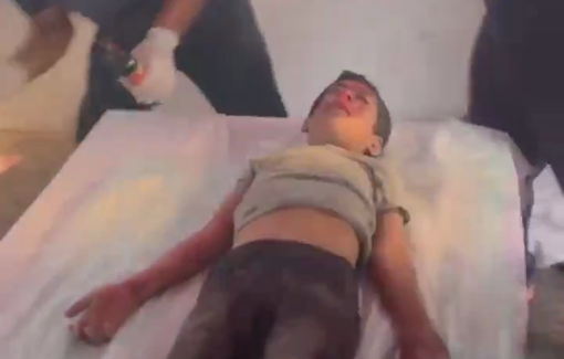 Thumbnail preview image for the video titled: Ritual purification of child martyred in Al-Tabi'in school massacre