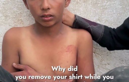 Thumbnail preview image for the video titled: Child survived the Zikim aid massacre where he father was shot and killed along with dozens