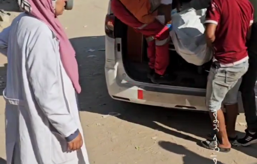 Thumbnail preview image for the video titled: Two martyrs retrieved from Rafah