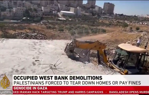 Thumbnail preview image for the video titled: Palestinians forced to demolish their own homes or face hefty fines