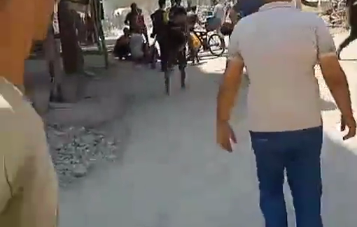 Thumbnail preview image for the video titled: Strike hits group of civilians in Khan Younis