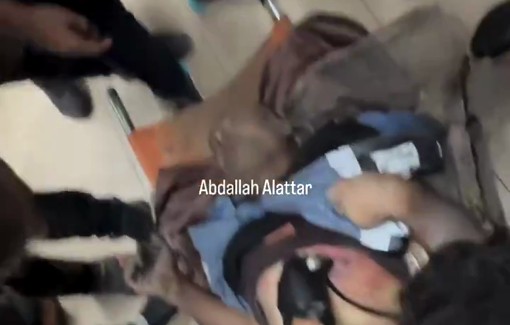 Thumbnail preview image for the video titled: UNRWA worker killed by IDF arrives at Al-Aqsa Hospital