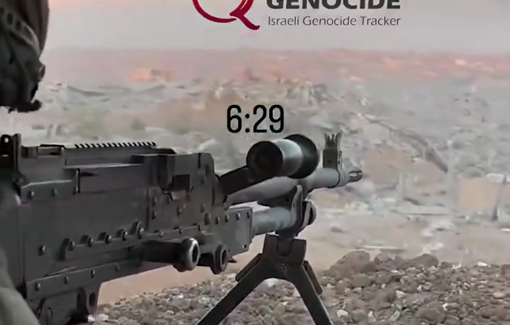 Thumbnail preview image for the video titled: In revenge for the October 7, Israeli battalions across Gaza synchronized their fire at 6:29 a.m. 2 years later