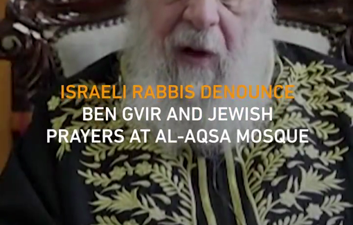 Thumbnail preview image for the video titled: Prominent rabbis stand against Al-Aqsa desecration