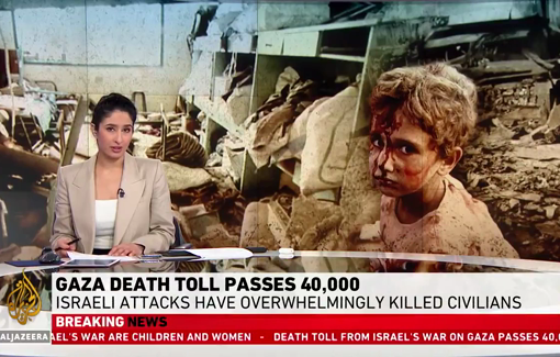 Thumbnail preview image for the video titled: At least triple of 40,000 killed directly and indirectly by Israel