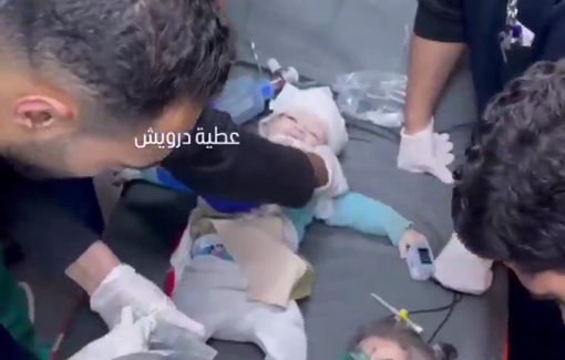 Thumbnail preview image for the video titled: Doctors trying save two babies from the martyrized Tabatibi family